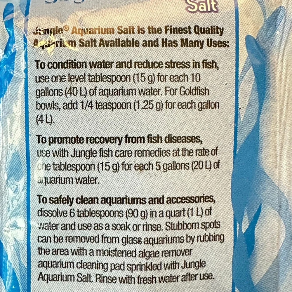 Jungle Tropical Fish and Goldfish Reduces‎ Stress Adds Beneficial Electrolytes